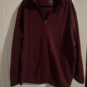 Croft & Barrow Men's Burgundy Zip-Up Sweater